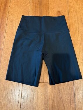 aerie Black High-Rise Bike Shorts
